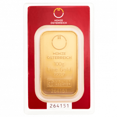 Münze Österreich 100g - Investeringsguldbarre
