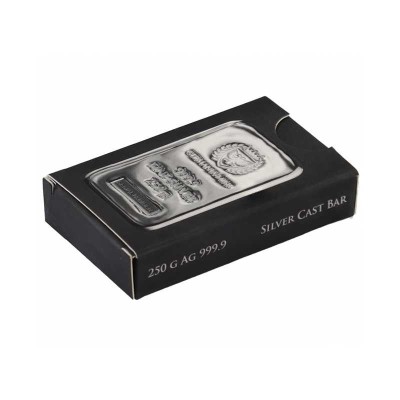 Germania Mint - 250g - investeringsbarre i sølv