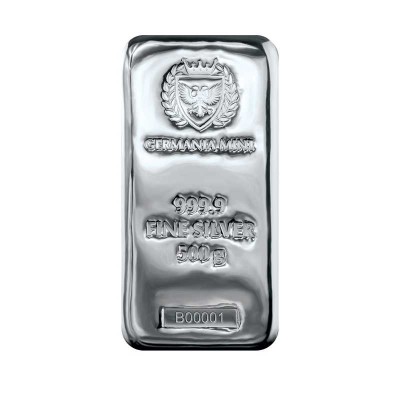 Germania Mint - 500g - investeringsbarre i sølv