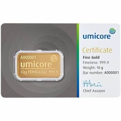 Umicore - 10g - investeringsguldbarre