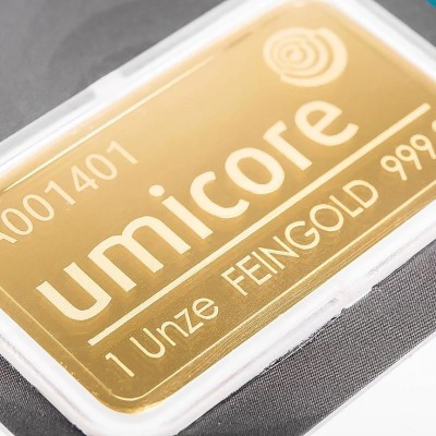 Umicore - 1 Oz - investeringsguldbarre