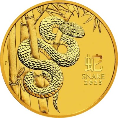Lunar Snake 2025 - 1/10 Oz - guldinvesteringsmønt