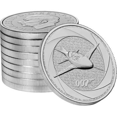 Seks årtier med 007 (80'erne) - James Bond - 1 Oz - sølv investeringsmønt
