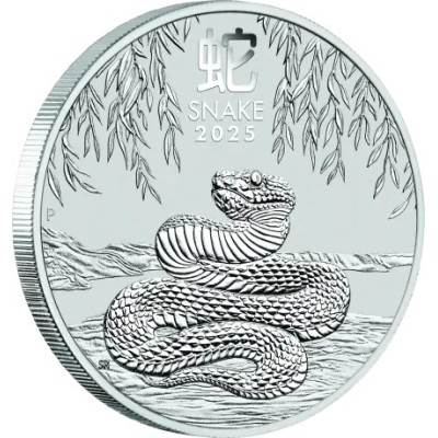 Lunar Snake (2025) - 1 Oz - Sølv investeringsmønt