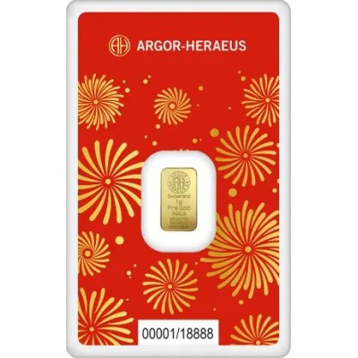 Argor Heraeus - Slangens år (2025) - 1 g - guldbarre