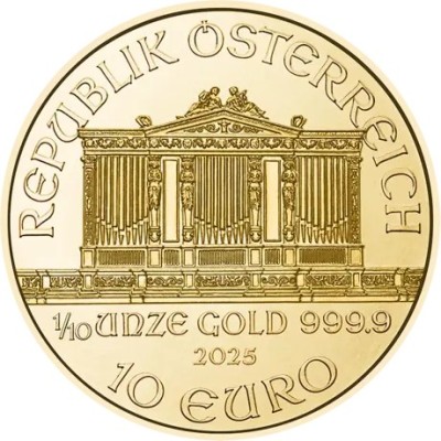 Wiener Philharmoniker (2025) - 1/10 Oz - investeringsmønt i guld