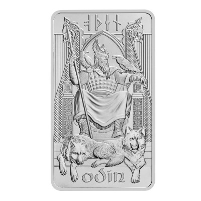 Nordiske guder - Odin - 10 Oz - sølv investeringsbarre