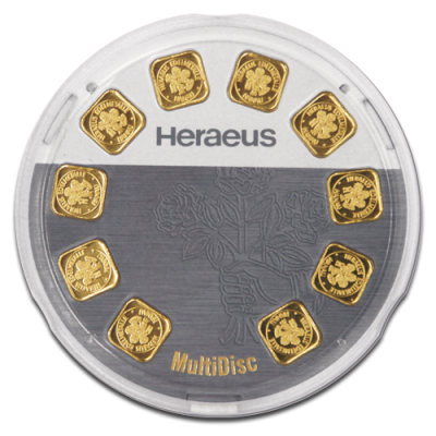 Argor-Heraeus Goldseed 10 x 1 g - guldinvesteringsbarre