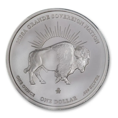 Mesa Grande Native American Bison Dollar (2025) - 1 Oz - Sølvsamlermønt