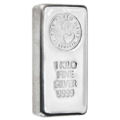 Perth Mint - 1 kg - investeringsbarre i sølv