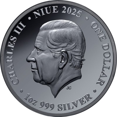 Flaskehalsdelfin - 1 Oz - Sølv samlemønt