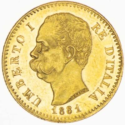 Italien 20 Lire - 6,45 g - investeringsmønt i guld
