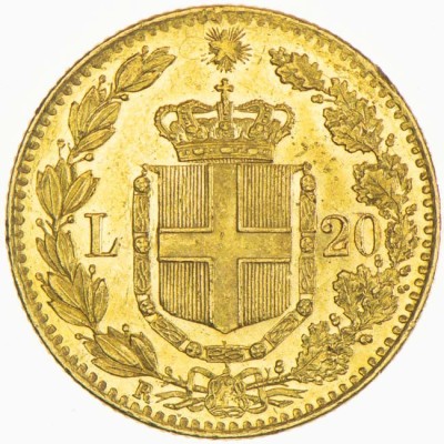 Italien 20 Lire - 6,45 g - investeringsmønt i guld