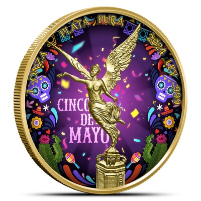Mexico - Libertad 2024, Cinco de Mayo - Samlermønt i sølv