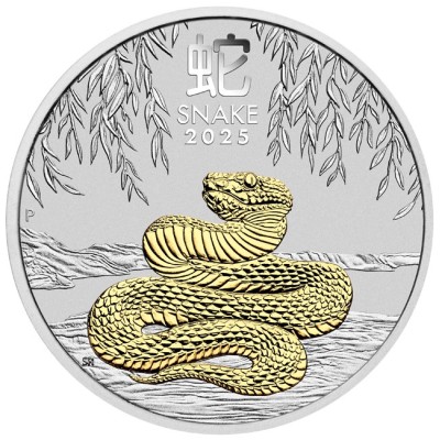 Australian Lunar Snake - 1 Oz - Sølv samlemønt (levering 11.5.2025)