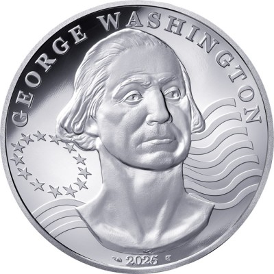 George Washington - 2 Oz - Sølvsamlermønt (levering 15.5.2025)