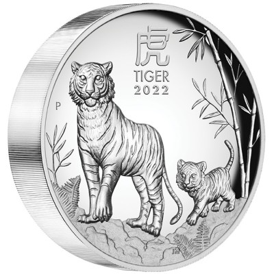 Australsk månetiger - 5 Oz - sølv-samlermønt