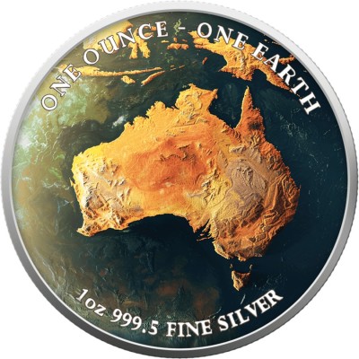 Jorden - 1 Oz - Australien - Samlermønt i sølv