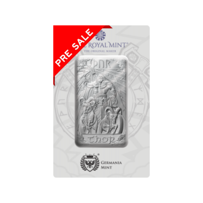 Nordiske guder - Thor - 10 Oz - sølv investeringsbarre (levering 1.7.2025)