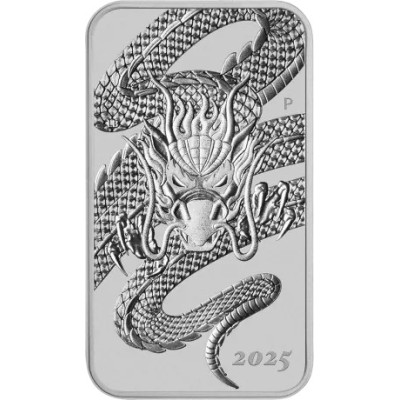 Dragon Rectangular (2025) - 1 Oz - Sølv investeringsmønt