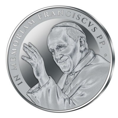 In memoriam - Pave Frans - 1 Oz - samlermønt i sølv