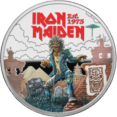 Iron Maiden - R.I.P Eddie - 1 Oz - Sølv samlemønt (levering 28.8.2025)