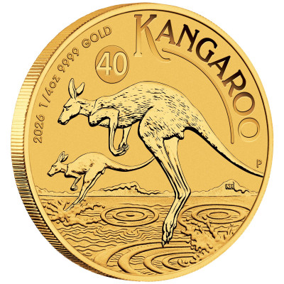 Australsk kænguru (2026) - 1/4 Oz - guldinvesteringsmønt