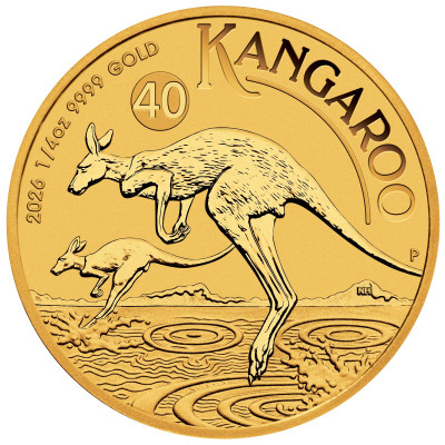 Australsk kænguru (2026) - 1/4 Oz - guldinvesteringsmønt