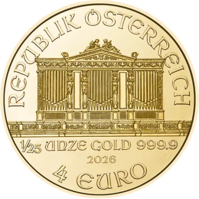 Wiener Philharmoniker (2026) - 1/25 Oz - investeringsmønt i guld