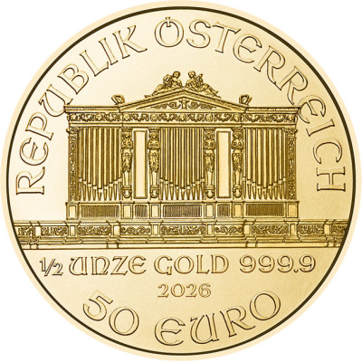 Wiener Philharmoniker (2026) - 1/2 Oz - investeringsmønt i guld
