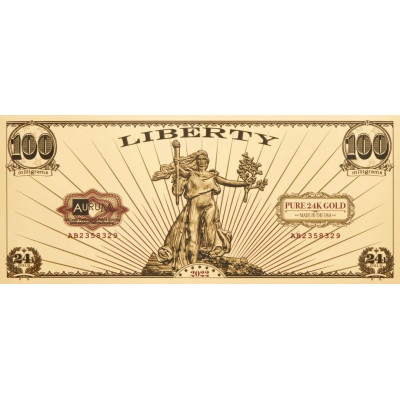 St. Gaudens' Liberty - 24k Gold Bill - Any Year