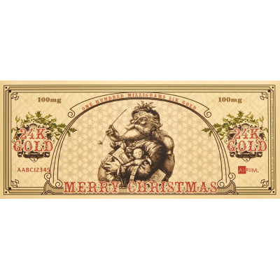 Santa Bucks Aurum - 24k guld seddel