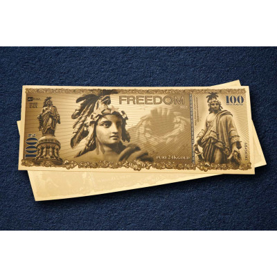 Freedom Aurum - 24k Gold Bill (100 mg)