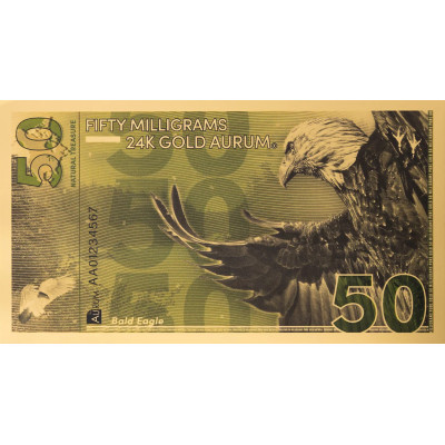 Bald Eagle Aurum - 24k Gold Bill (50 mg)