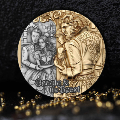 Skønheden og udyret - 2 Oz - Sølv samlemønt