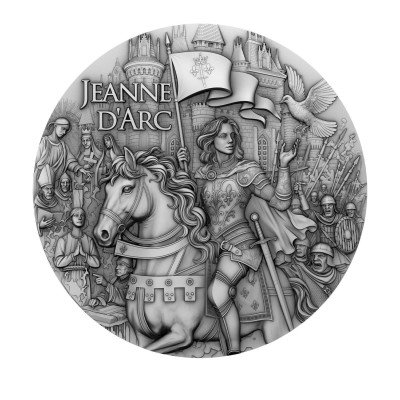 Jeanne d'Arc - 2 Oz - Samlermønt i sølv