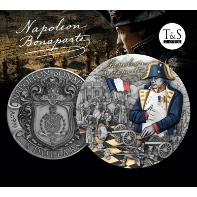 Napoleon Bonaparte - 2 Oz - Samlermønt i sølv