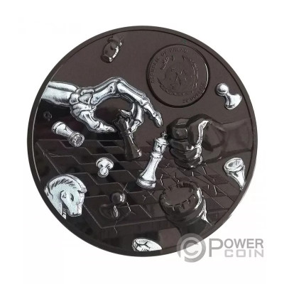 Dark Checkmate (2021) - 3 Oz Silver Proof-samlermønt